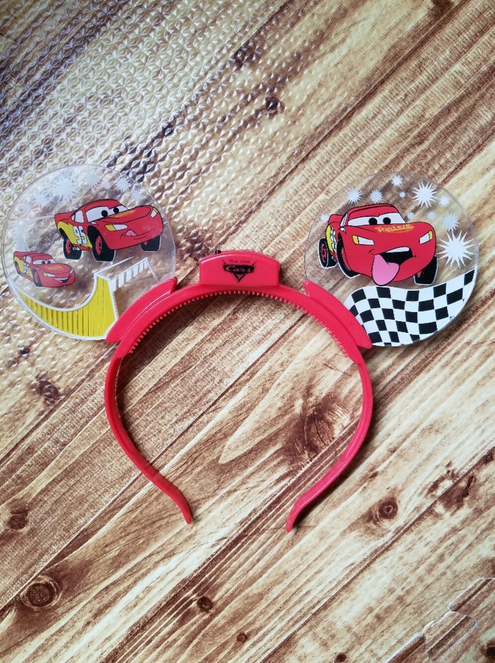 Disney Parks Cars Land Lightning McQueen Light Up Mickey Ears Headband DCA